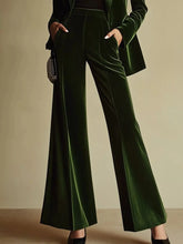 Velvet Blazer and Wide-Leg Pants Set - Sun Imperial product photo 3