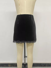 Velvet Mini Skirt with Lace Trim - Sun Imperial product photo 12