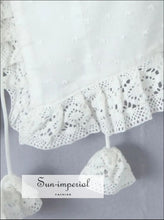 White Dotted Bow Tank Top with Tassel Detail - Sun Imperial product photo 4
