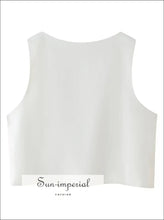 White Embroidered Top and Mini Skirt Set or Separates - Sun Imperial product photo 3