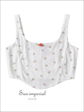 White Square-Neck Cami Crop Top - Sun Imperial product photo 1