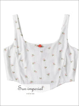 White Square-Neck Cami Crop Top - Sun Imperial product photo 2
