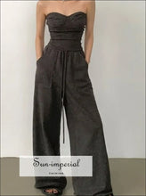 Wide-Leg Drawstring Sweatpants - Sun Imperial product photo 1