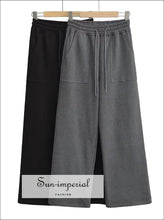 Wide-Leg Drawstring Sweatpants - Sun Imperial product photo 2