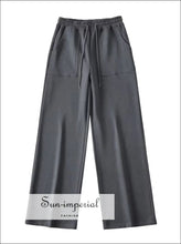 Wide-Leg Drawstring Sweatpants - Sun Imperial product photo 8