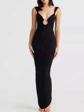 Backless Slit Cutout Maxi Dress - Sun Imperial (photo 1)