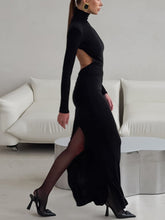 Backless Turtleneck Bodycon Maxi Dress - Sun Imperial (photo 7)