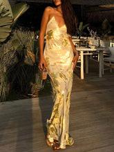 Backless V-Neck Maxi Dress - Sun Imperial (photo 1)