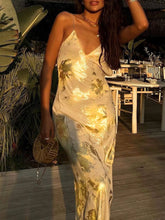 Backless V-Neck Maxi Dress - Sun Imperial (photo 2)