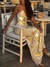 Backless V-Neck Maxi Dress - Sun Imperial (photo 5)