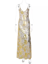 Backless V-Neck Maxi Dress - Sun Imperial (photo 8)