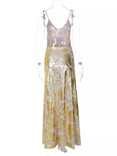 Backless V-Neck Maxi Dress - Sun Imperial (photo 9)