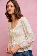 Women's Floral Clip Dot Lace Trim Ruched Bodice Blouse - Sun Imperial product photo 17