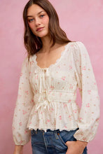 Women's Floral Clip Dot Lace Trim Ruched Bodice Blouse - Sun Imperial product photo 19