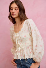 Women's Floral Clip Dot Lace Trim Ruched Bodice Blouse - Sun Imperial product photo 20