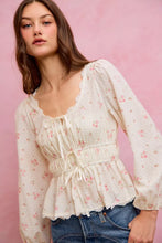 Women's Floral Clip Dot Lace Trim Ruched Bodice Blouse - Sun Imperial product photo 21