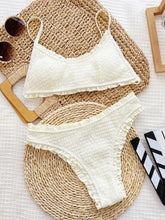 Women's Frill Textured Spaghetti Strap Two-Piece Swim Set - Sun Imperial product photo 4
