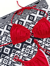 Women's Frill Trim Halter Neck Bikini Set - Sun Imperial (photo 12)