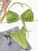 Women's Frill Trim Halter Neck Bikini Set - Sun Imperial (photo 7)