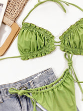 Women's Frill Trim Halter Neck Bikini Set - Sun Imperial (photo 8)