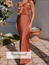 One Shoulder Sleeveless Maxi Dress Sun-Imperial United States
