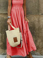 Plaid Ruffle Sleeve Maxi Dress - Sun Imperial (photo 7)
