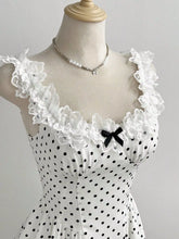 Polka Dot Lace Trim Mini Dress - Sun Imperial (photo 2)