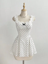 Polka Dot Lace Trim Mini Dress - Sun Imperial (photo 3)