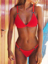 Women's Solid Color Ring Detail Bikini Set - Sun Imperial (photo 7)