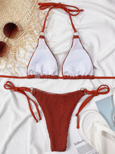 Women's Textured Halter Neck Tie Side Bikini Set - Sun Imperial product photo 16