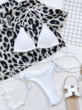 Women's Textured Halter Neck Tie Side Bikini Set - Sun Imperial product photo 5