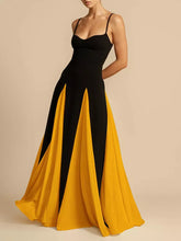Women's Two-Tone Flowing Maxi Dress - Sun Imperial (photo 10)