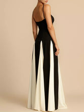 Women's Two-Tone Flowing Maxi Dress - Sun Imperial (photo 3)