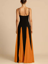 Women's Two-Tone Flowing Maxi Dress - Sun Imperial (photo 5)