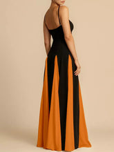 Women's Two-Tone Flowing Maxi Dress - Sun Imperial (photo 6)