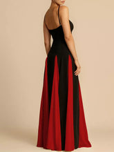 Women's Two-Tone Flowing Maxi Dress - Sun Imperial (photo 8)