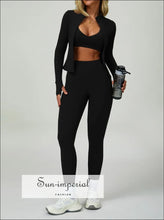 2–3pcs Women’s Yoga Suit Sportswear Set – Push-up Fitness Outfit 2pcs yoga set, 3pcs outfit, fitness wear women, gym outfit high waist