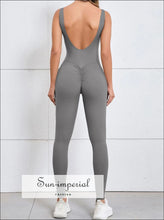 Women's Backless One-Piece Yoga Jumpsuit - Sun Imperial product photo 28