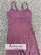 Women's Cross-Back Adjustable-Strap Yoga Jumpsuit - Sun Imperial product photo 4