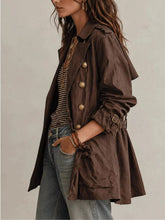 Women's double-breasted belted trench coat