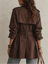 Women's double-breasted belted trench coat