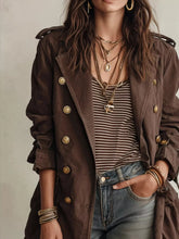 Women's double-breasted belted trench coat