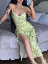 Women's Floral Print Lace Trim Slit Midi Dress - Sun Imperial product photo 21