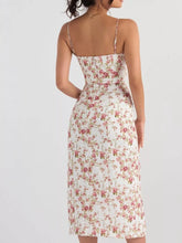 Floral Lace Trim Slit Midi Dress - Sun Imperial (photo 7)