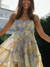 Floral Print Ruffle Tiered Mini Dress - Sun Imperial (photo 7)