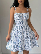 Women's Floral Print Tie Strap Mini Dress - Sun Imperial product photo 14