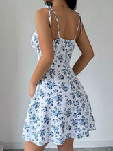 Women's Floral Print Tie Strap Mini Dress - Sun Imperial product photo 15