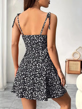 Floral Print Tie Strap Mini Dress - Sun Imperial (photo 4)