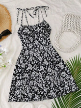 Floral Print Tie Strap Mini Dress - Sun Imperial (photo 5)