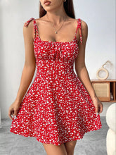 Floral Print Tie Strap Mini Dress - Sun Imperial (photo 8)